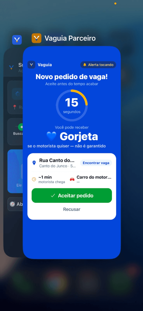 Novo pedido de vaga